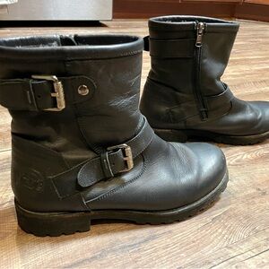 Women’s Panama Jack Black Leather Winter Boots